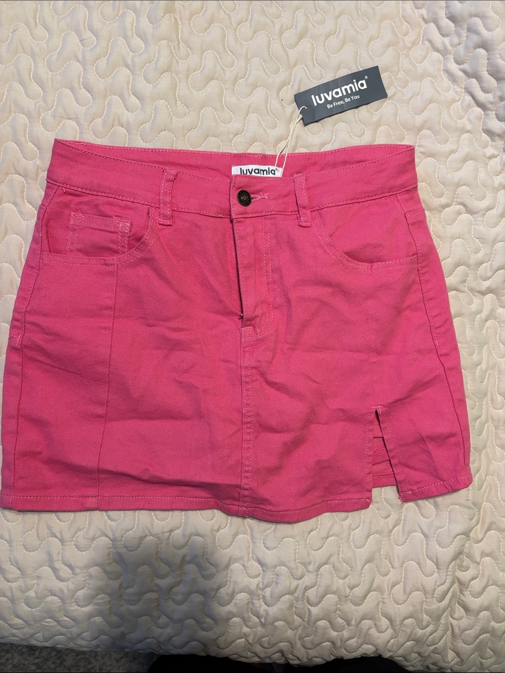 Luvamia Women's Pink Cotton Skort